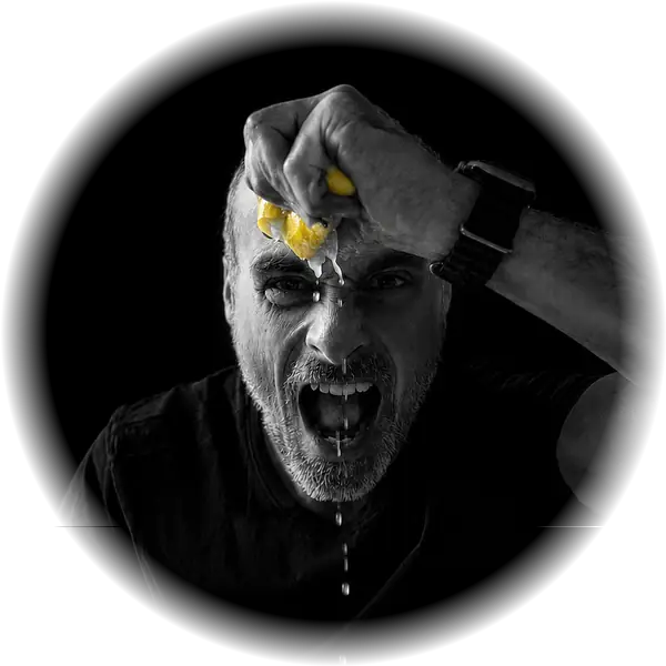 Mike, holding a lemon